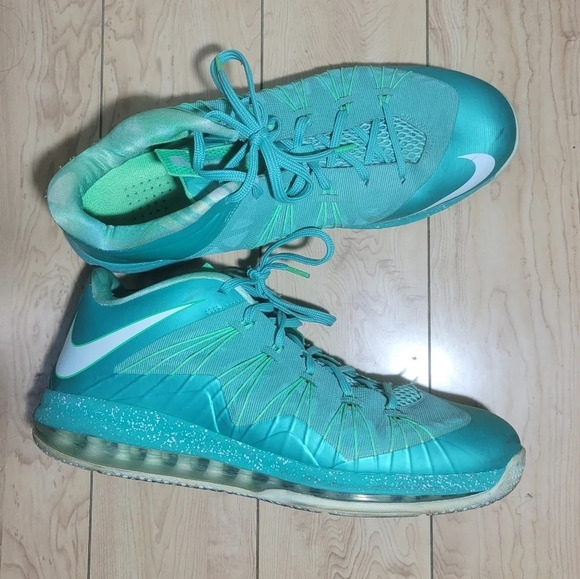 Nike Air Max LeBron 10 low Easter Crystal mint green size 13 Mens - Picture 1 of 8